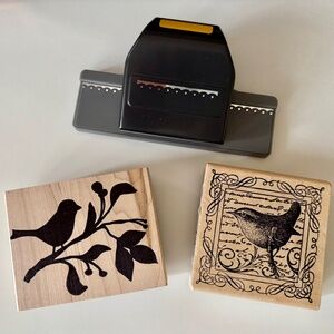 SCRAPBOOKIING * CRAFT * Bird Stamps & Edge Punch